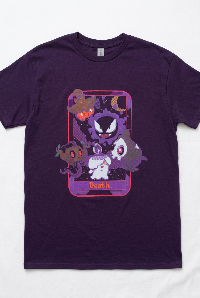 Ghost creatures all huddled together to represent the death card in tarot.